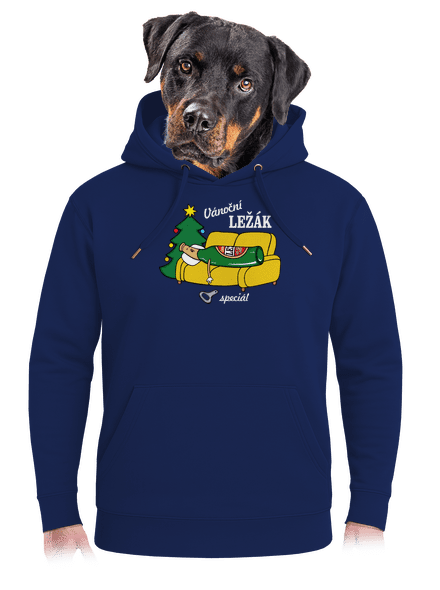 Vánoční ležák unisex mikina premium Navy