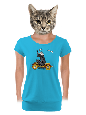 Vetřelníček dámské tričko s lemem Blue Atol