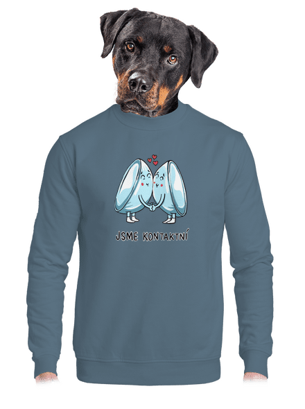 Kontaktní čočky unisex mikina bez kapuce Nordic Blue