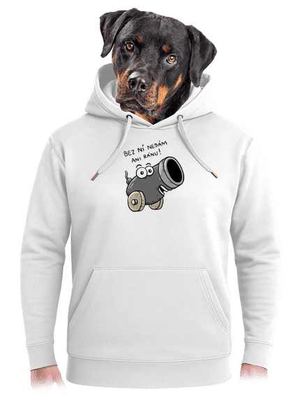 Dělo a koule unisex mikina premium Snowwhite