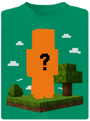 Minecraft z vlastní fotky dětské sportovní tričko Kelly Green Mal