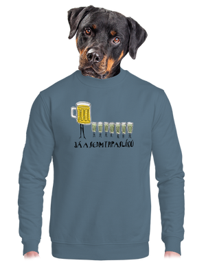 unisex mikina bez kapuce