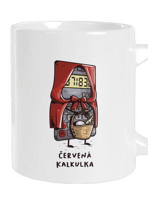 Červená kalkulka velký hrnek White