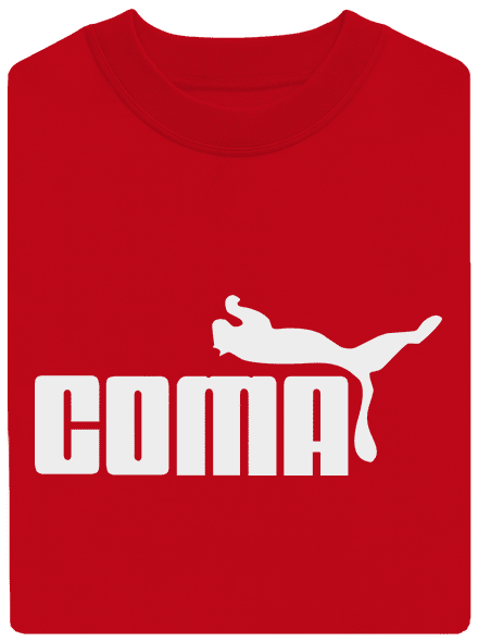 Coma unisex mikina bez kapuce Red