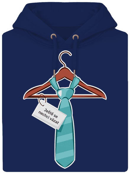 Nechci se vázat unisex mikina premium Navy