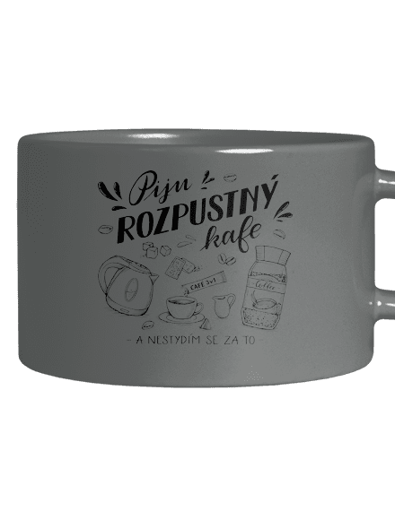 B12: Piju rozpustný hrnek makronka Grey Macaron