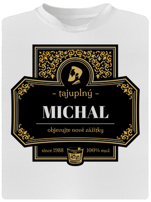 Alkoholová etiketa pánské sportovní tričko White