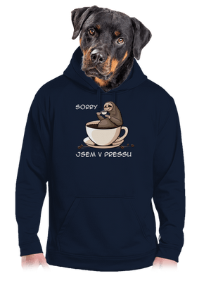 V pressu pánská mikina klokanka Navy