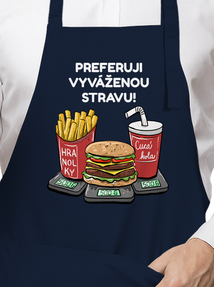 Vyvážená strava zástěra Navy