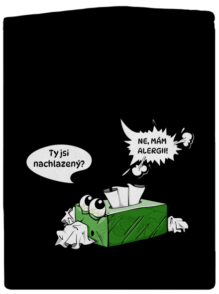 Mám alergii pánská mikina na zip Black