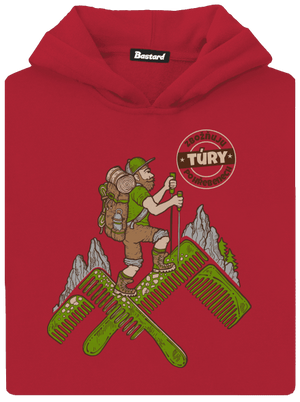 Turista dětská mikina klokanka Fire Red