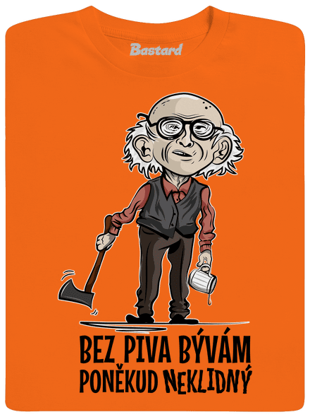 Neklidný bez piva pánské tričko Orange