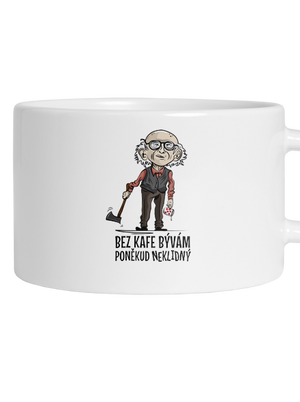 Neklidný bez kafe hrnek makronka White