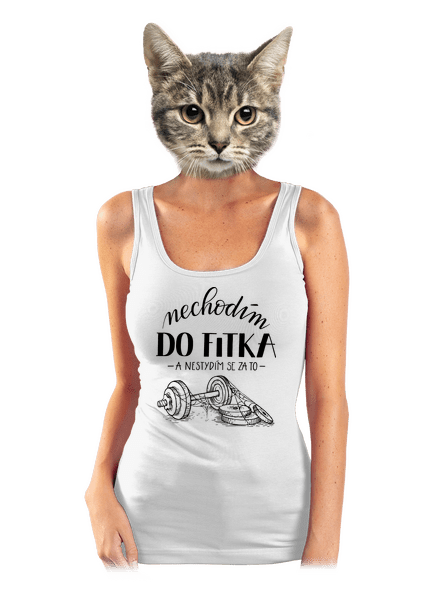B12: Nechodim do fitka dámské tílko klasické White