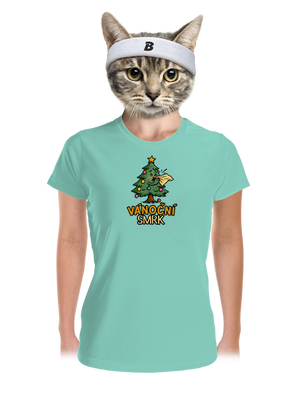 Vánoční smrk dámské sportovní tričko Mint Mal