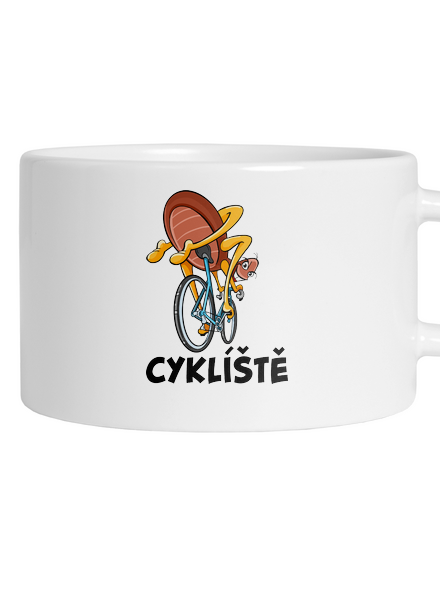 Cyklíště hrnek makronka White
