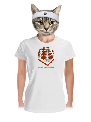 Dáma nahá jedna dámské sportovní tričko White