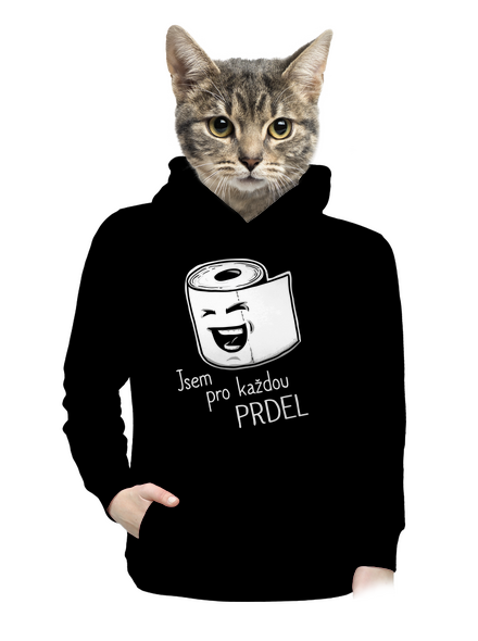 Prdel dámská mikina klokanka Black