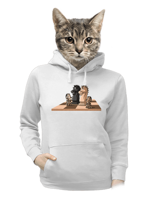 Šachová rodina dámská mikina klokanka White
