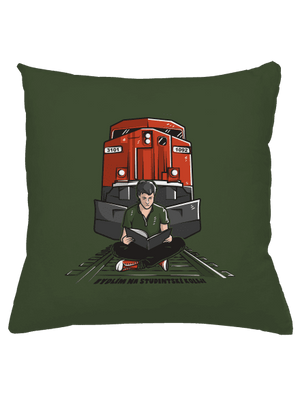 Studentská kolej polštář Olive Green