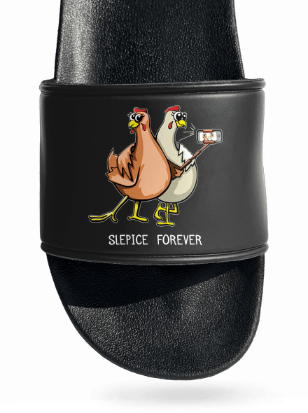 Slepice forever pantofle Black