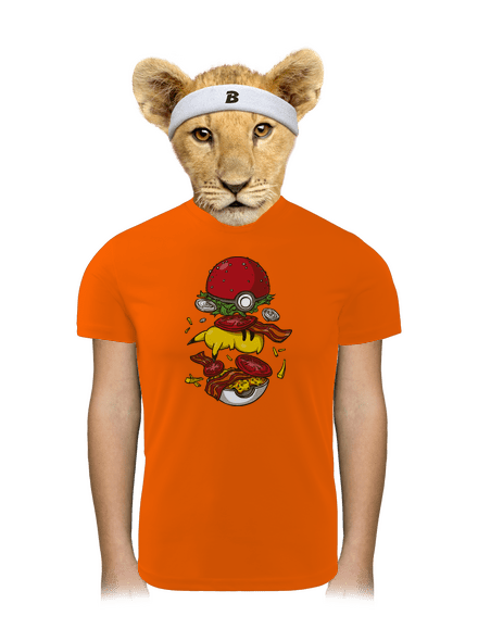 Pokémon burger dětské sportovní tričko Neon Orange