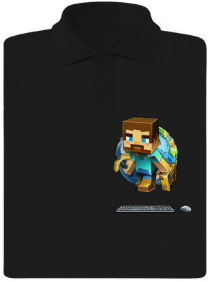 B17: Minecraft pánská polokošile Black