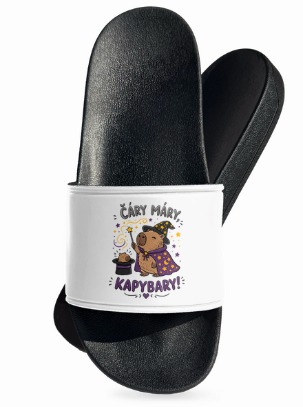 Čáry máry kapybary pantofle White