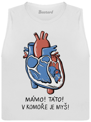 V komoře je myš dámské tílko volné White