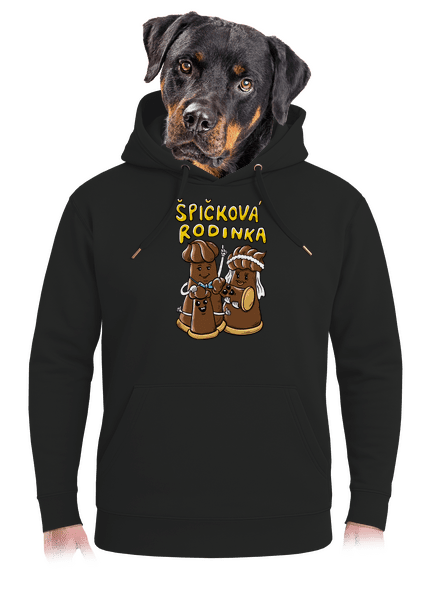 Špičková rodina II unisex mikina premium Dark Black