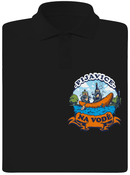 Pijavice na vodě pánská polokošile Black