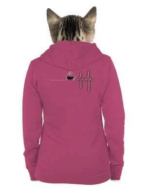 Coffee help dámská mikina na zip Magenta