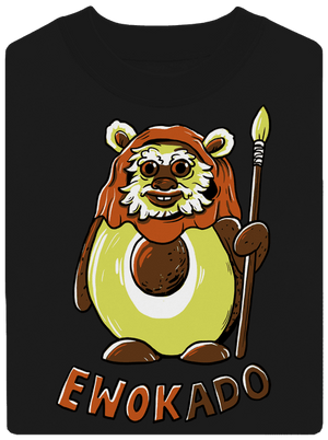 Ewokado unisex mikina bez kapuce Black