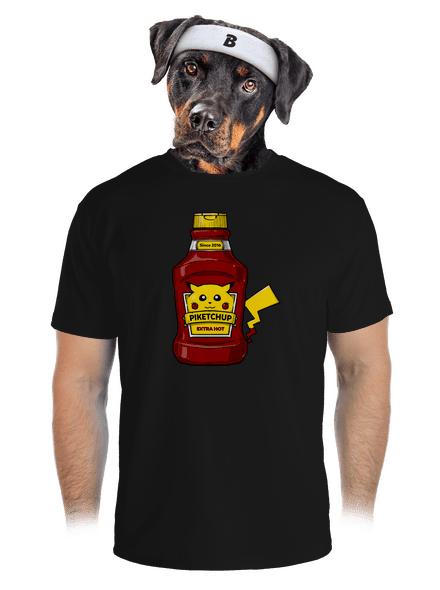 Piketchup pánské sportovní tričko Black