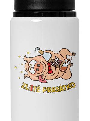 Zlité prasátko lahev na vodu White