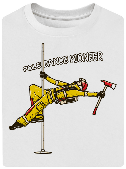 Pole Dance Pioneer unisex tričko oversized White