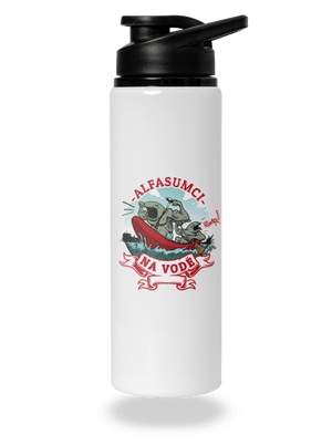 Alfasumci na vodě lahev na vodu White