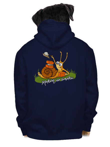 Makám na baráku pánská mikina na zip Navy