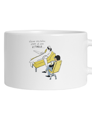 Všichni jsou blázni hrnek makronka White