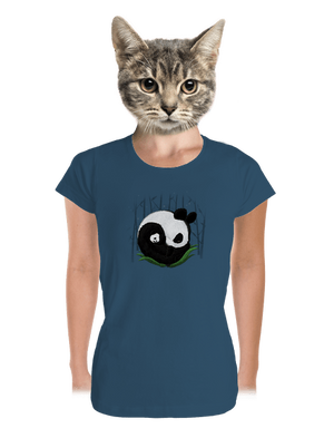 Dvě spící pandy dámské tričko premium Petrol Blue