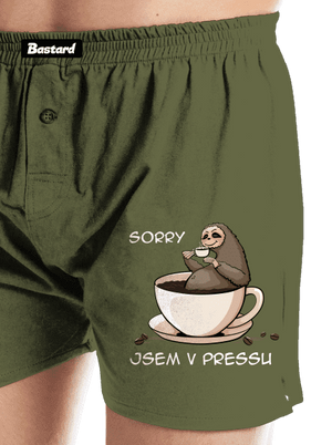 V pressu pánské trenky Khaki