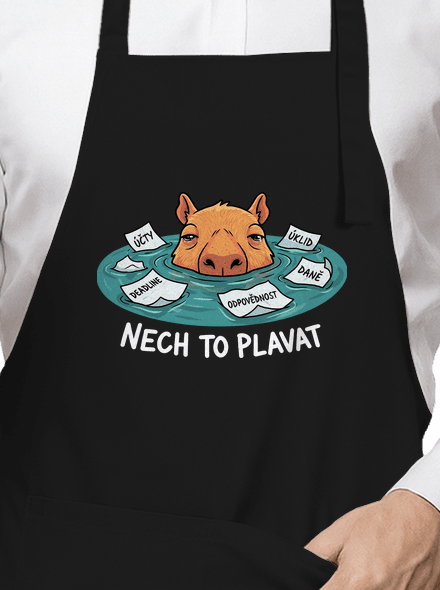 Nech to plavat zástěra Black