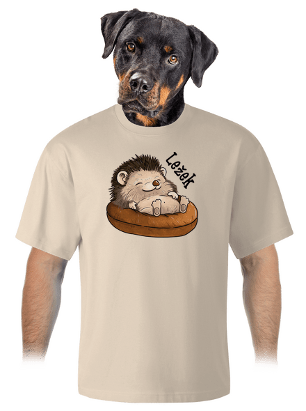 Ležek unisex tričko oversized Almond