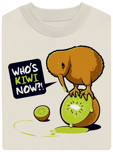 Kiwi unisex mikina bez kapuce Off White
