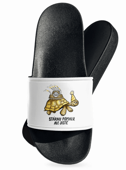 Stárnu pomalu pantofle White