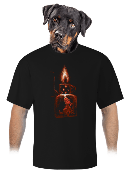 Zapalovač unisex tričko oversized Black