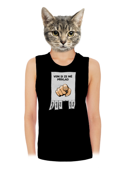 Vem si ze mě příklad dámské tílko volné Black