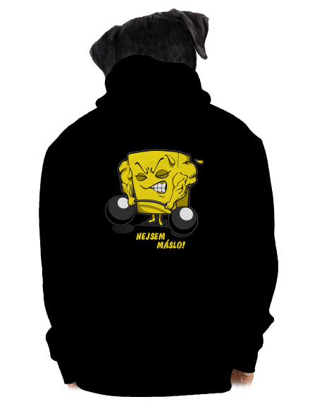 Nejsem máslo pánská mikina na zip Black