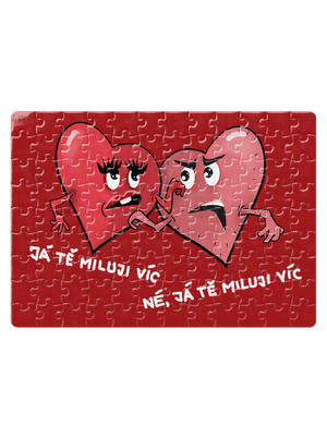 Srdíčka puzzle White