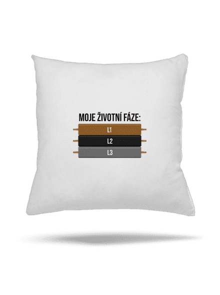 Moje životní fáze polštář White